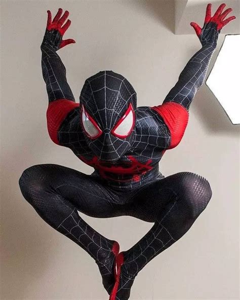 Miles Morales Spider Man Cosplay Costume Spider Verse Suit Etsy Australia