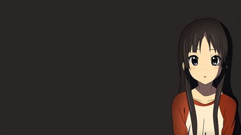 Online Crop Black Haired Female Anime Character Digital Wallpaper K ON Akiyama Mio Simple