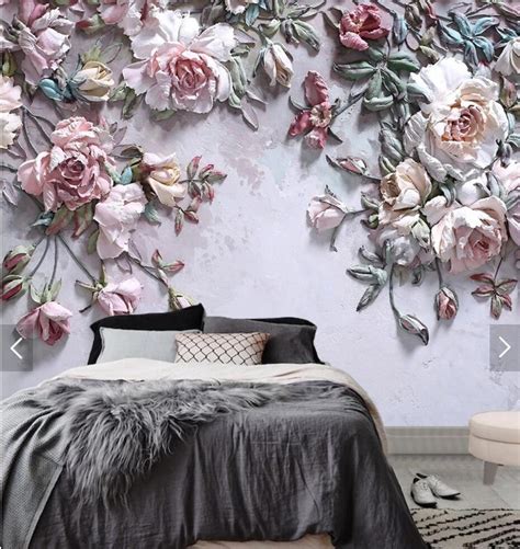 3d 8d Embossed Rose Flower Wall Mural Photo Wallpaper For Living Room