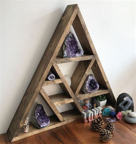 Wood Shelves Display Shelves Diy Home Crafts Diy Home Decor Crystal