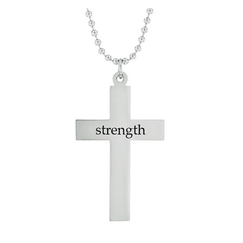 Maybe you would like to learn more about one of these? Strength - His Word Cross Necklace (#LDP-CSNA104) | Women ...