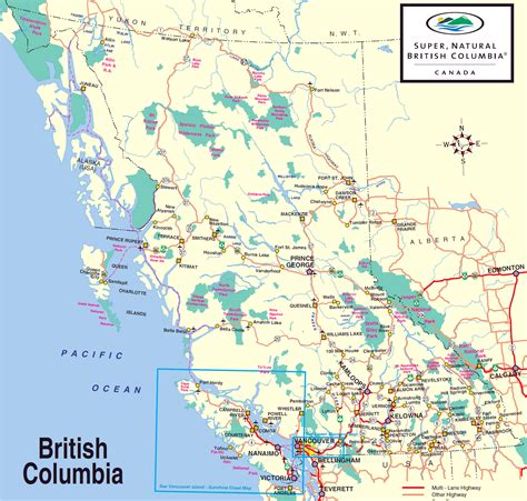 Map Of British Columbia With Cities