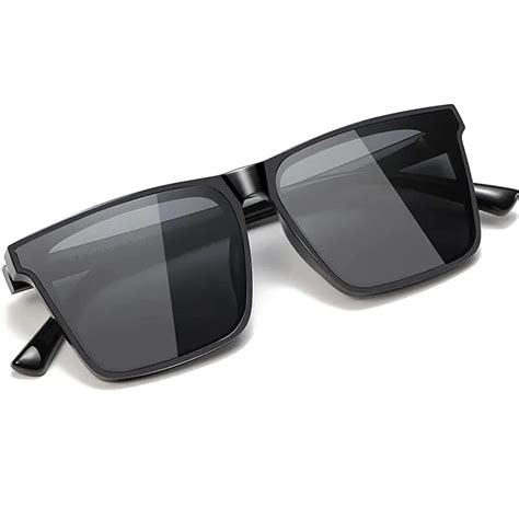 buy aricks square oversized sunglasses for women men fashion flat top big black frame shades at