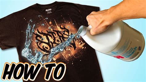 How To Custom Bleach Dye T Shirts Youtube
