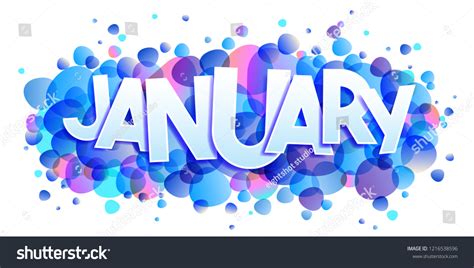 January Word Vector Banner เวกเตอร์สต็อก ปลอดค่าลิขสิทธิ์ 1216538596