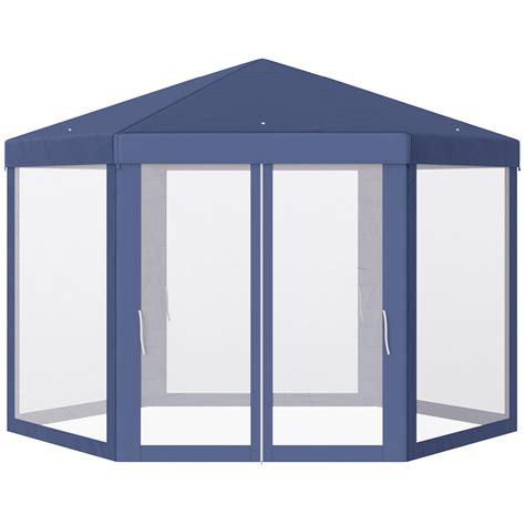 Outsunny Garden Hexagonal Gazebo Patio Outdoor Canopy Patio Party Tent