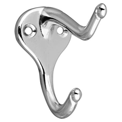Stanley Hardware 756105 Bright Chrome Coat And Hat Hooks 2 Count