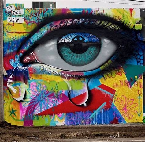 Глаз граффити Множество фото