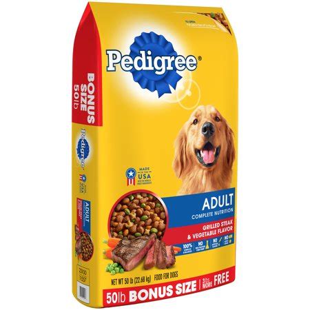 50 lb bag of dog food. PEDIGREE Complete Nutrition Adult Dry Dog Food Grilled ...