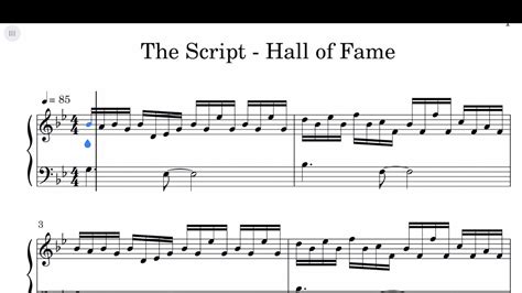 The Script Hall Of Fame Sheet Music YouTube