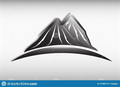 Snowy Mountains Logo Web Design Stock Vector Illustration Of