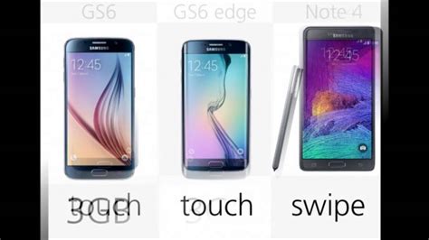 Samsung Galaxy S6 Edge Vs Galaxy Note 4 Vs Galaxy S6 Youtube