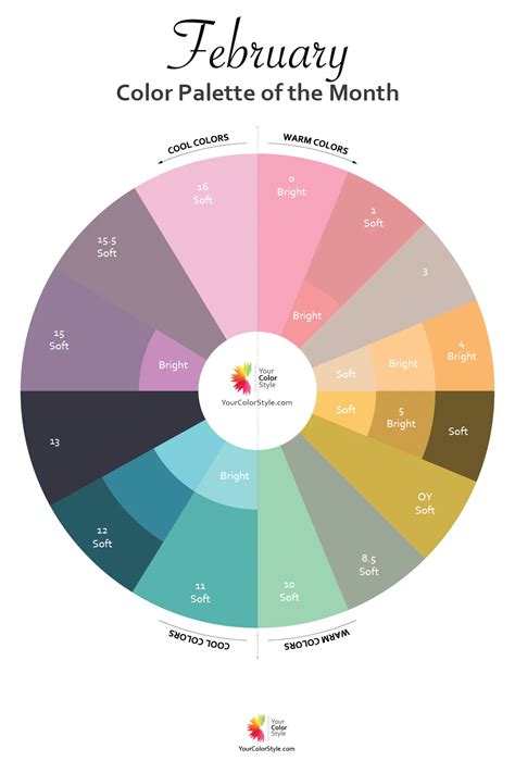 Color Palette Of The Month February 2023 Your Color Style 12 Color Wheel February Colors