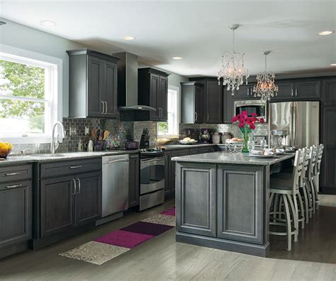 We offer range of functional kitchens & kitchen products. Cobblestone Grey Cabinet Color on Maple - Decora