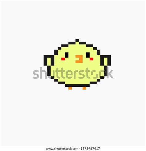 Pixel Art Chick Stock Vector Royalty Free 1373987417 Shutterstock