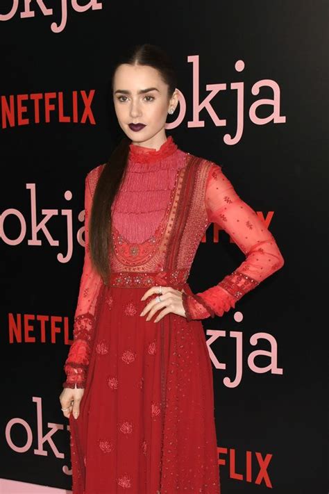 Lily Collins Won The Okja New York Premiere Red Carpet In Valentino