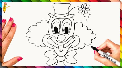 How To Draw A Clown Step By Step Clown Drawing Easy