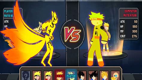 Stickman Warriors Fight Naruto Beast Vs Naruto Kyubi Youtube