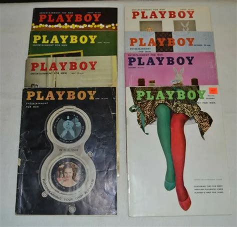 Vintage Nude Lot Playboy Magazines Mar Apr May June Aug Sep Oct
