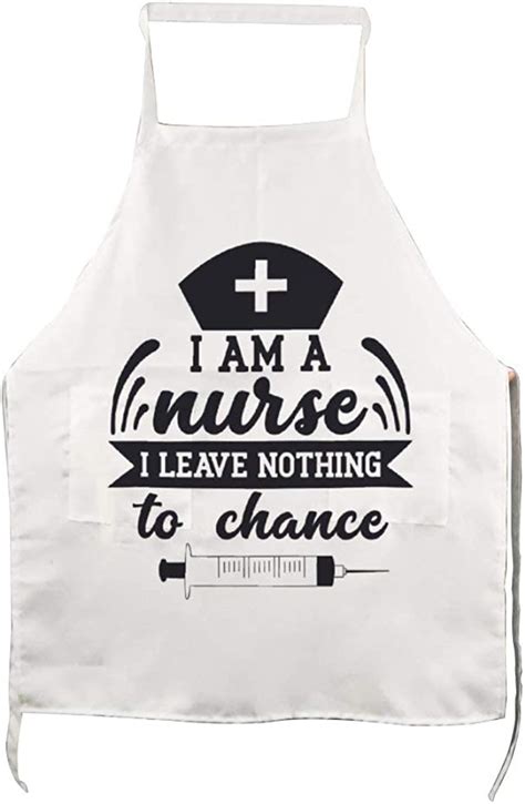 Polyester Adults Apron With Convenient Pocket I Am A Nurse I Leave