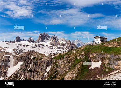 Rifugio Auronzo And Cadini Di Misurina Dolomites South Tyrol Italy