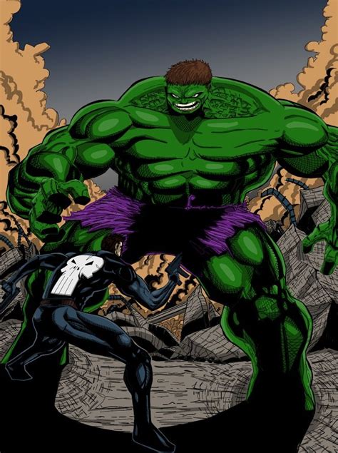 Punisher Vs Hulk Colored Benny Crew Studios