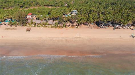 Agonda Beach Aerial Drone View Goa India Stock Image Image Of