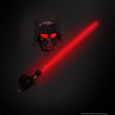 Luminária Sabre De Luz Darth Vader Star Wars 3d Light Fx R 19990 Em