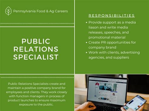 Public Relations Specialist Ag And Food Careers In Pa
