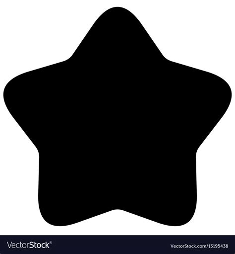 Minimalistic Black Rounded Star Icon Royalty Free Vector