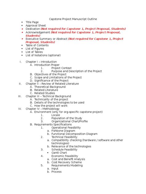 Capstone Project Manuscript Outline Pdf Feasibility Study