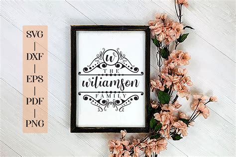 Download Family Monogram SVG, Farmhouse Monogram Wreath SVG Cut ...