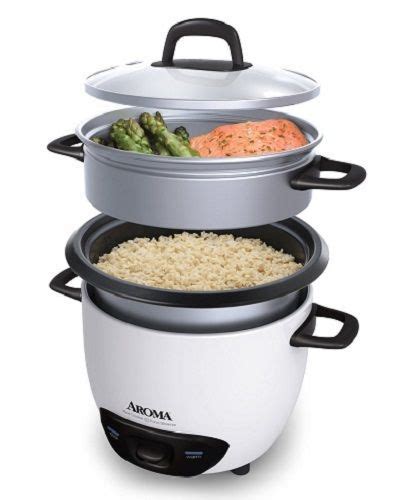 6 CUP Rice Cooker AND Food Steamer Combination WHITE Kitchen Gift Best