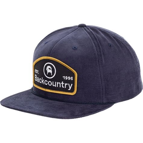 Backcountry Logo Badge Corduroy Snapback Hat Accessories