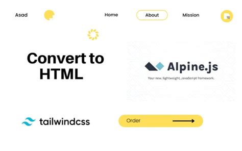 Convert Figma To Html Psd To Html With Tailwind Css And Alpine Js By