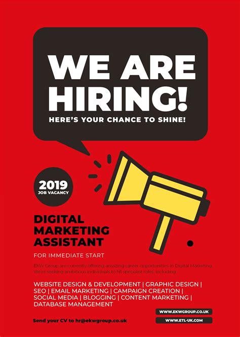 Indeed ranks job ads based on a combination of employer bids and relevance, such as your search terms and other activity on indeed. Job Vacancy! Digital Marketing Assistant - EKW Group