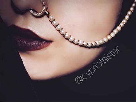 Indian Nose Ring Nose Ring Chain Nath Bridal Nose Ring Bollywood Nose Jewelry Septum