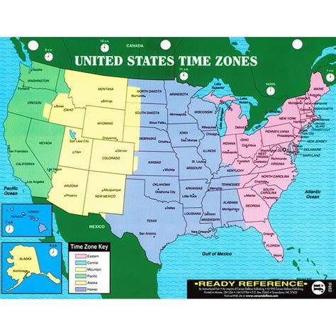 Us And World Maps Learning Card In 2020 With Images Time Zone Map
