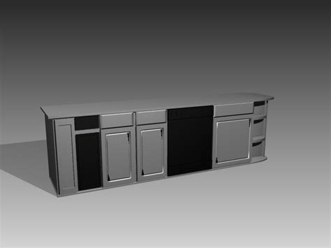 Ide Populer Kitchen Cabinets 3d Cad Models