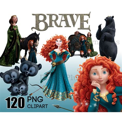 120 Brave Clipart Merida Bundle Princess Disney Clipart Di Inspire