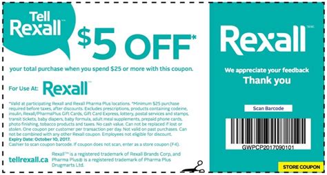 Rexall Canada Coupons Save 5 Off 25 Purchase Hot Canada Deals Hot
