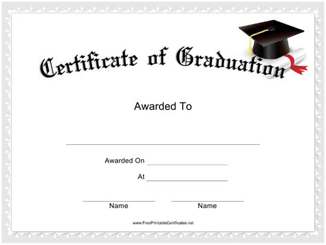 Graduation Certificate Template Download Printable Pdf Templateroller