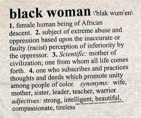 Definition Of A Black Woman Black Women Quotes Quotes Black Women