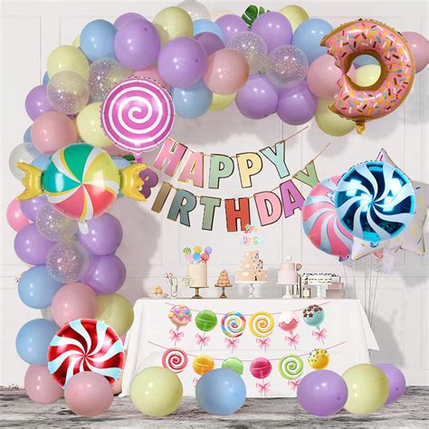 Candyland Birthday Party Decorations Sweet Candy Balloon Garland Arch