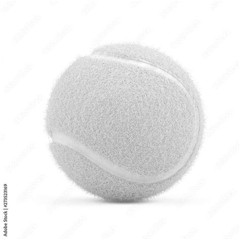 White Tennis Ball Isolated On White 3d Rendering Stock Photo Adobe