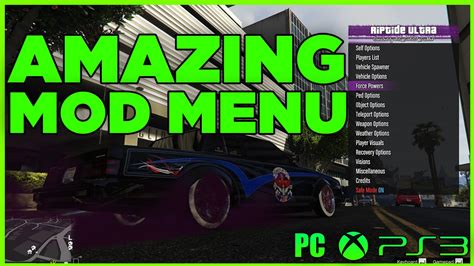 Insert the usb with the modded files on your console 5. GTA V Online - Riptide Force || FREE SPRX Mod Menu | PS3/XBOX 360/PC + DOWNLOAD | 1.26 / 1.27 ...