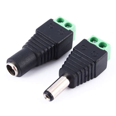 X Mm Pairs Male Female Dc Power Plug Jack Adapter Connector For Cctv For Led Strip Light