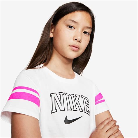 nike girls sportswear sporty nike crop white girls clothing pro direct soccer
