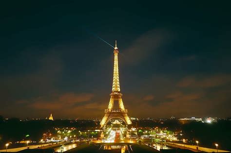 Hd Wallpaper Panoramic Photography Of Eiffel Tower Paris At Night