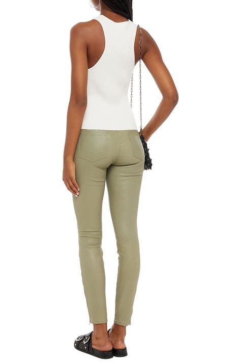 J Brand Stretch Leather Skinny Pants The Outnet